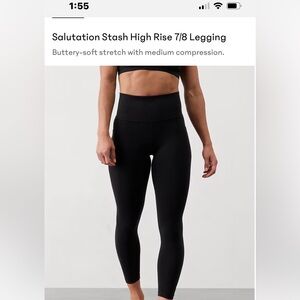 Athleta Salutation Stash Pocket II 7/8